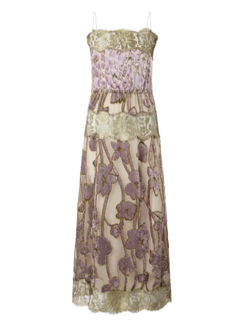 Roberto Cavalli floral-pattern lace dress