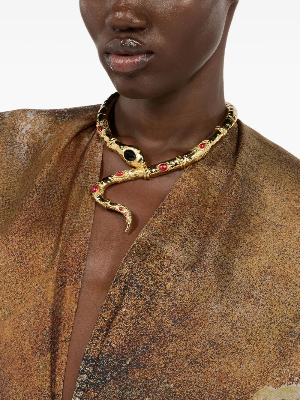 Roberto Cavalli crystal-embellished snake-motif necklace | Women | Image 2