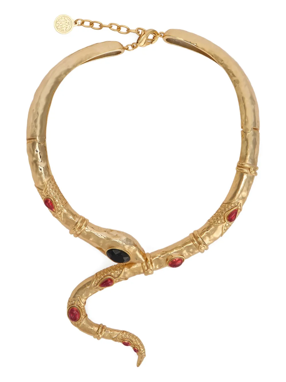 Roberto Cavalli crystal-embellished snake-motif necklace | Gold | Image 1