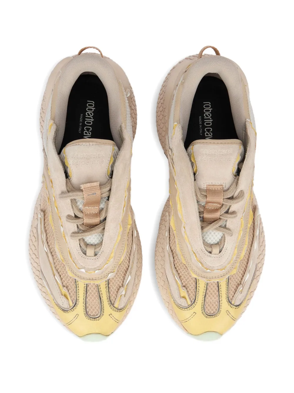 Roberto Cavalli Sneakers met chunky zool Beige