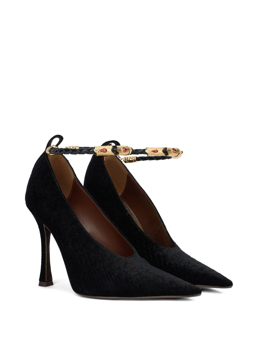 Roberto Cavalli Pumps met gevlochten band Zwart