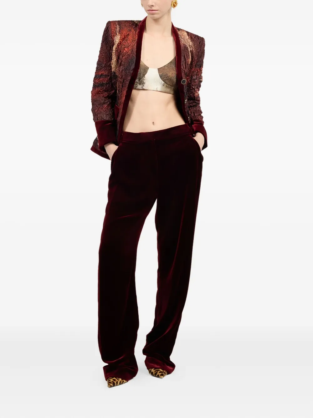 Roberto Cavalli chamarra de seda ajustada | Chamarras ajustadas | Image 2