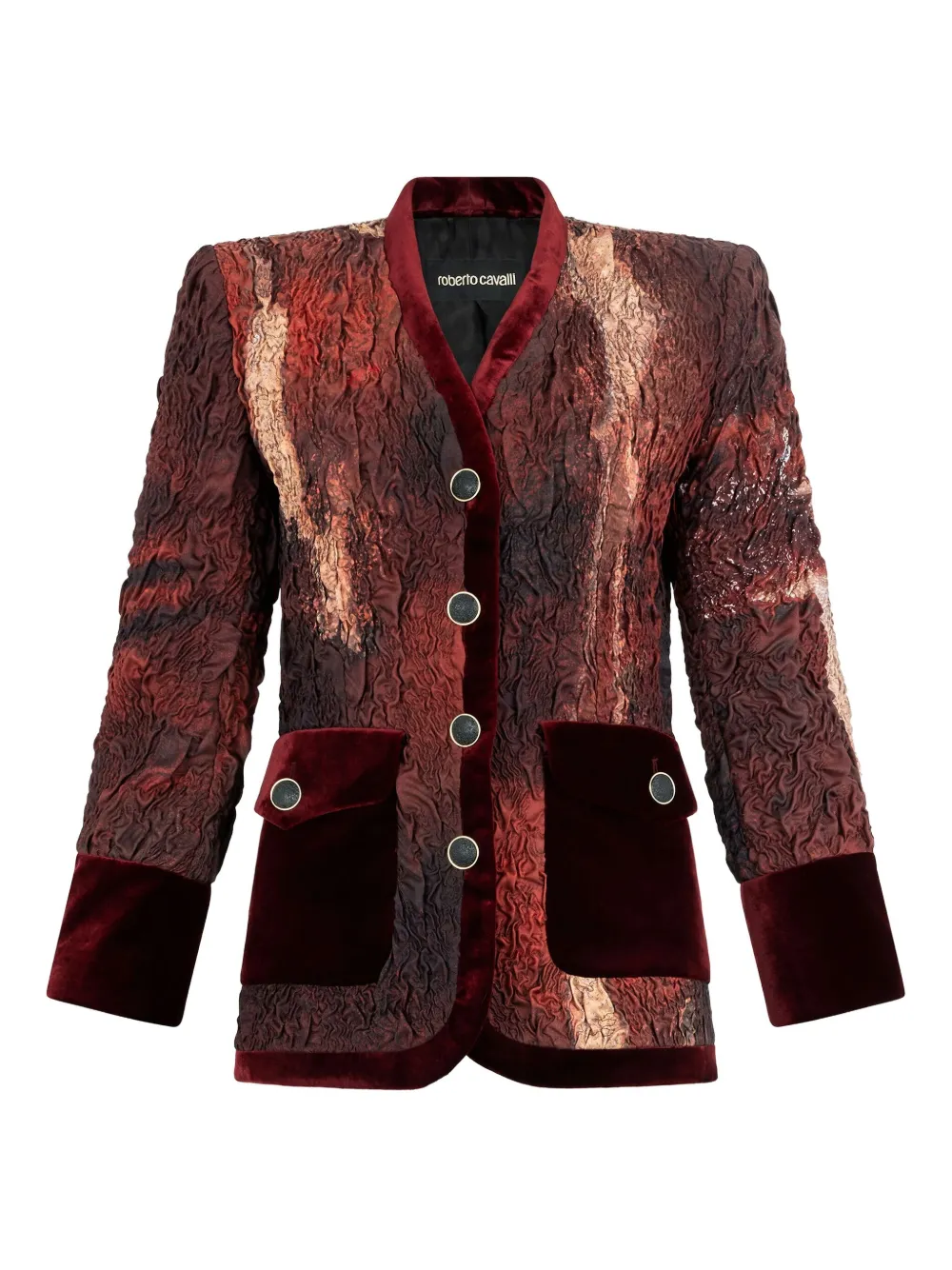 Roberto Cavalli chamarra de seda ajustada | rojo | Image 1