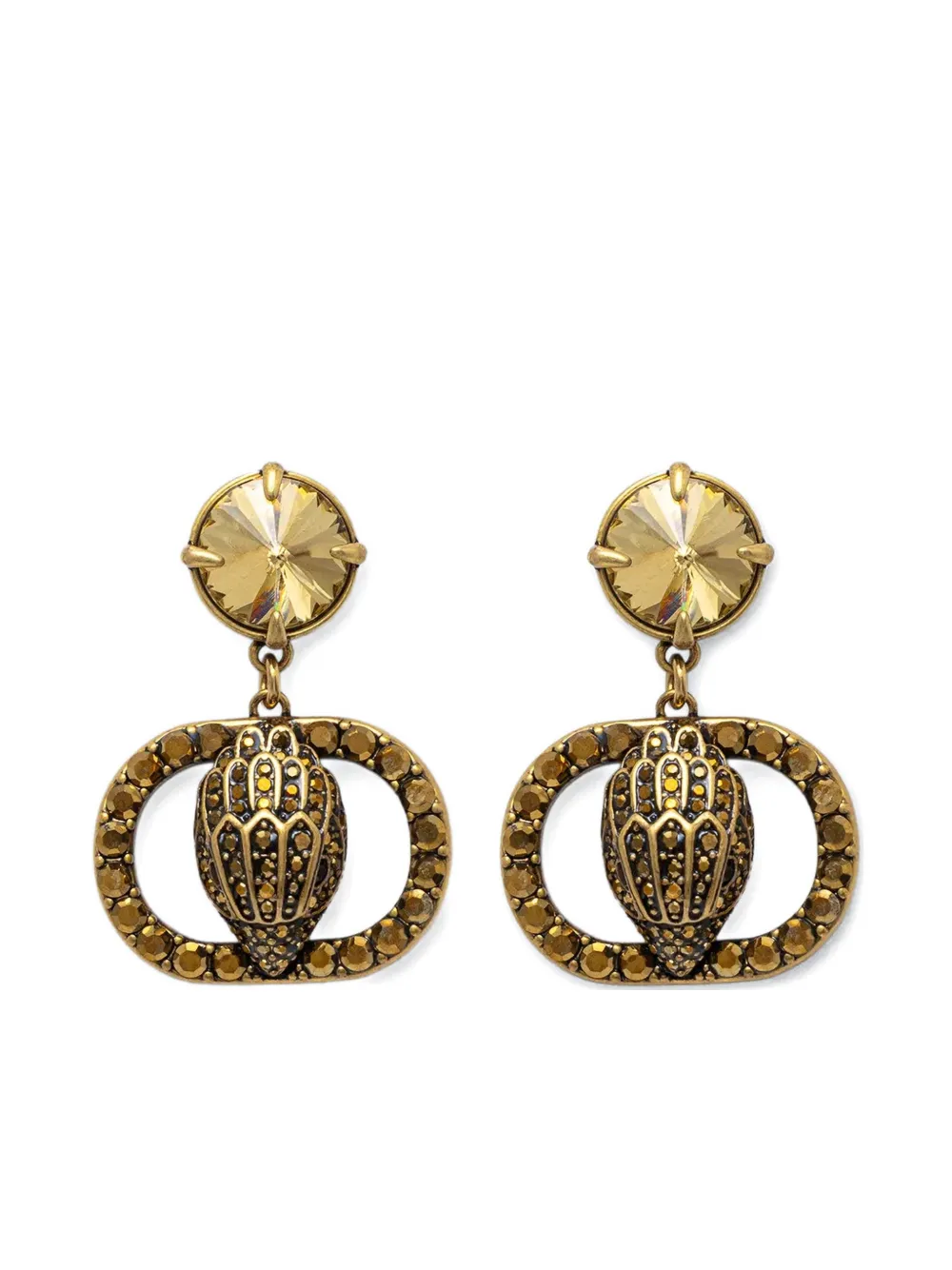Kurt Geiger London Chelsea eagle-head drop earrings - Oro