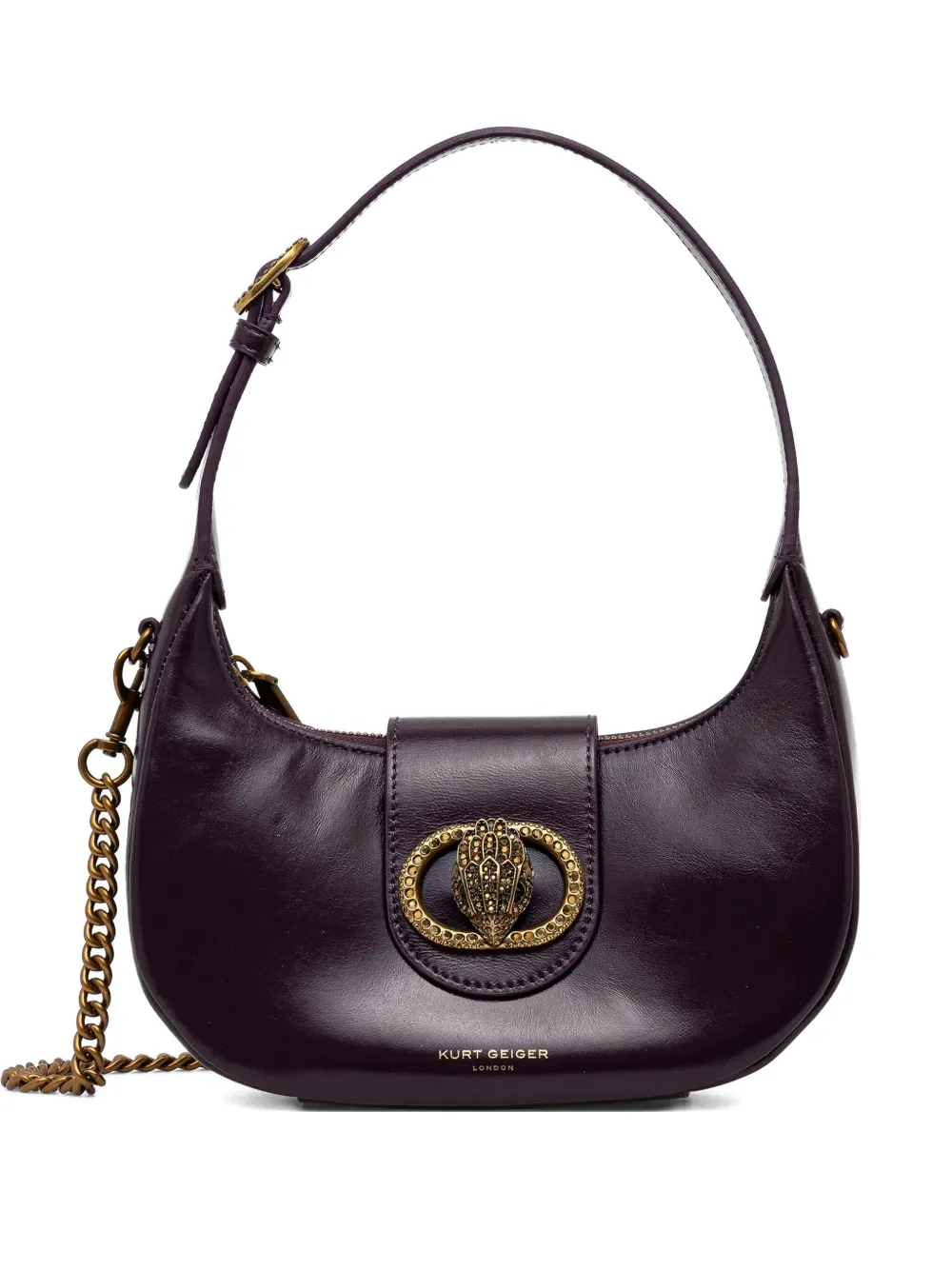 Kurt Geiger London Bolsa tote com aplicação Eagle Head | Roxo | Image 1