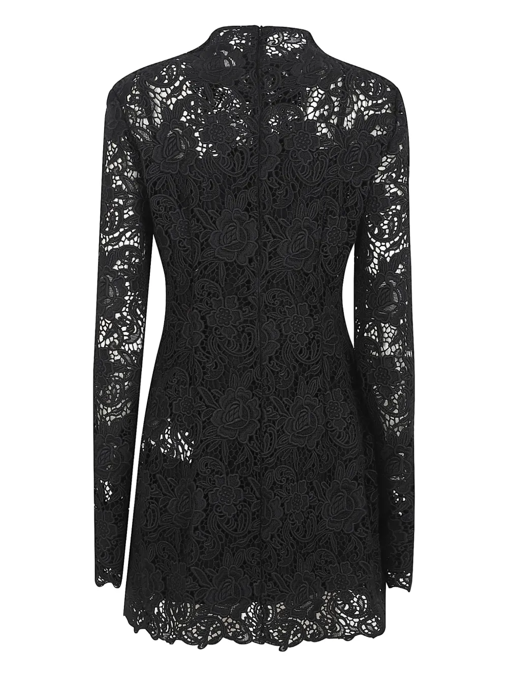 Max Mara floral-lace mini dress - Zwart