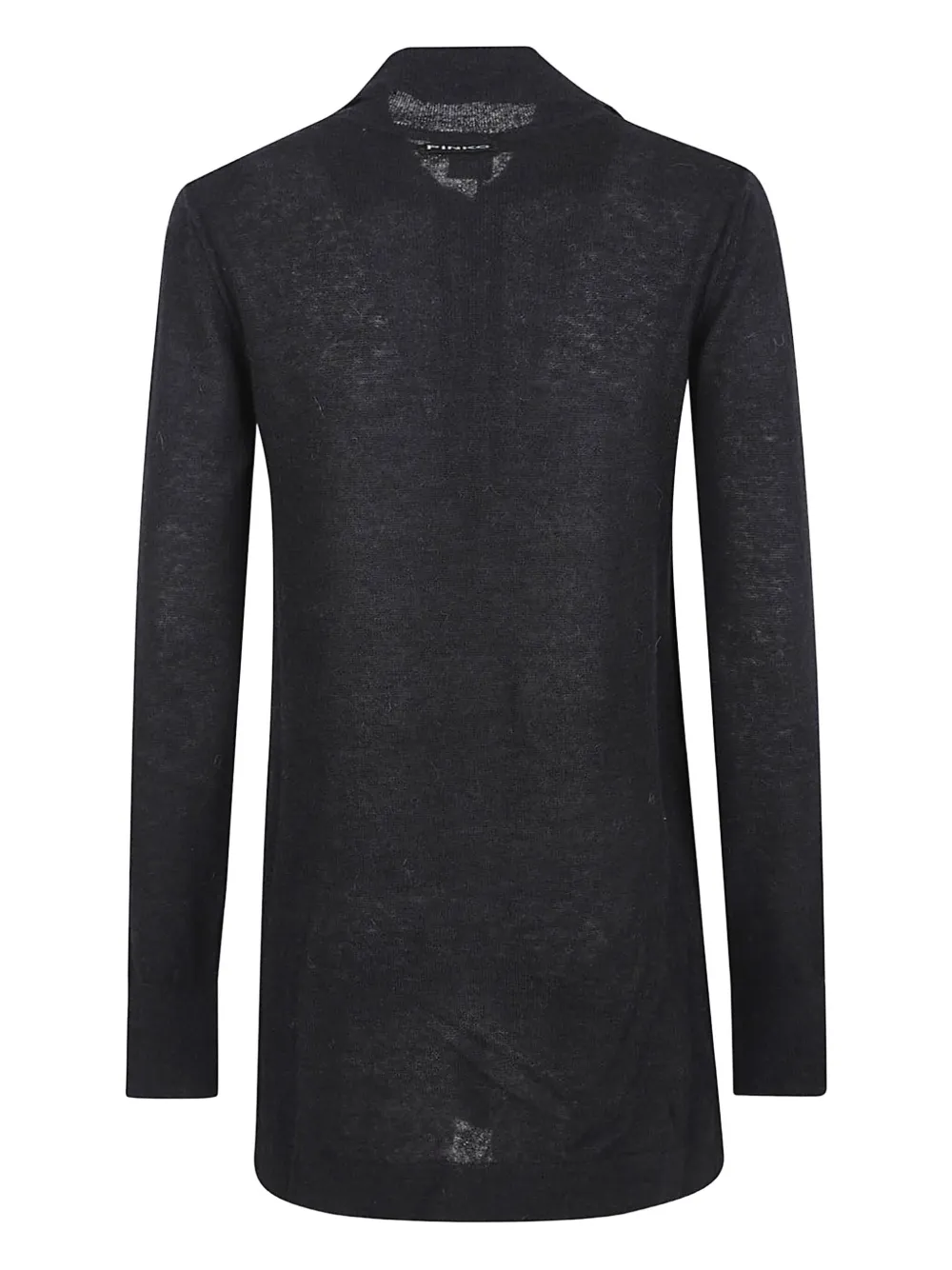 Pinko Button-up Cardigan With Classic Collar In Black