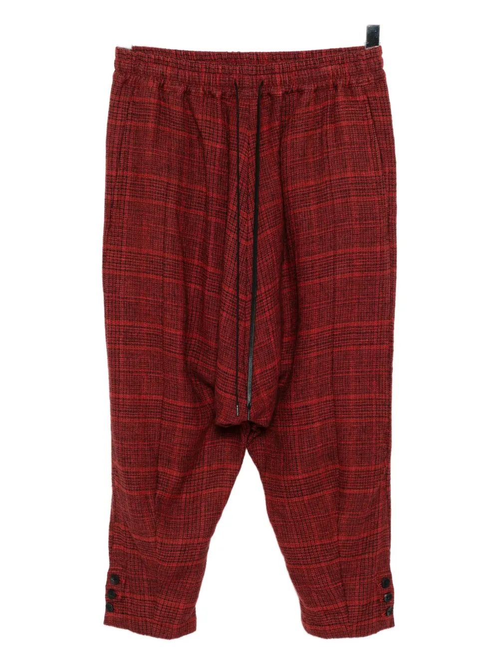 The Viridi-Anne checked drop-crotch trousers | Red | Image 1