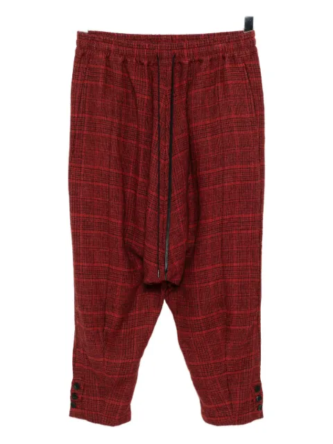 The Viridi-Anne checked drop-crotch trousers