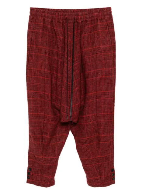 The Viridi-Anne checked drop-crotch trousers