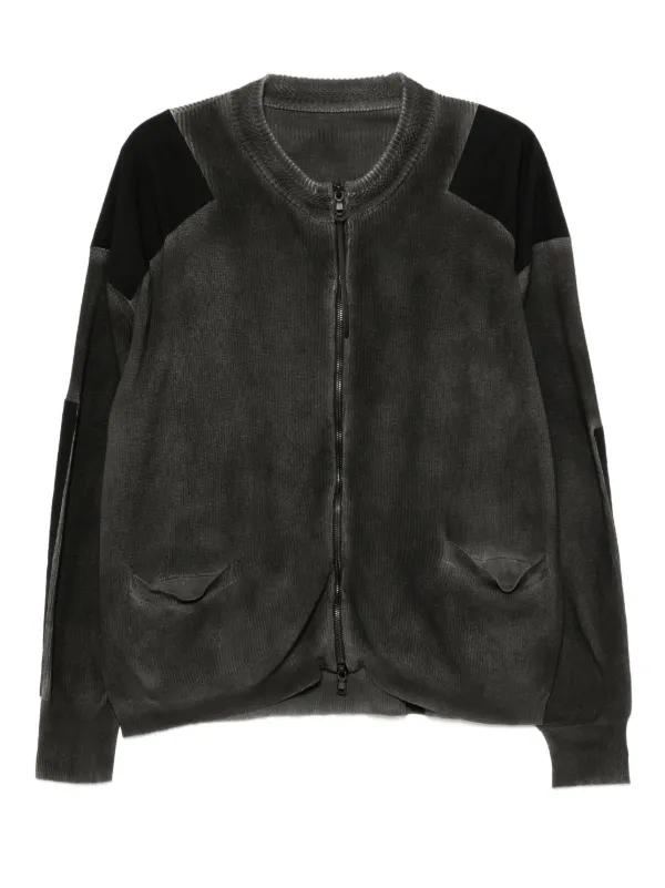 The Viridi-Anne Object Dyed Cardigan | Black | FARFETCH ZA