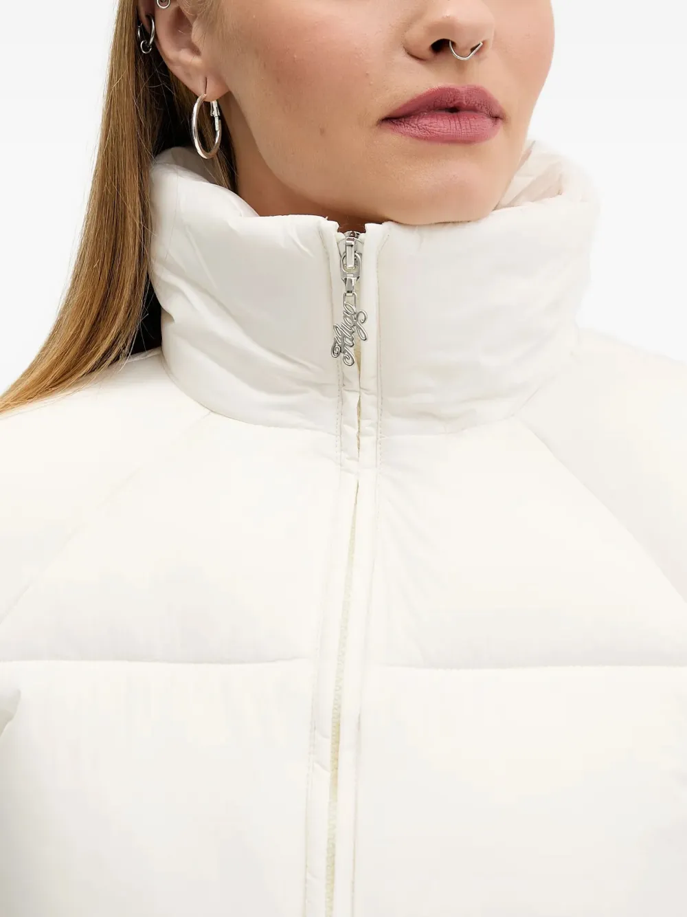 Hugo Boss Fur-collar Puffer Jacket In White