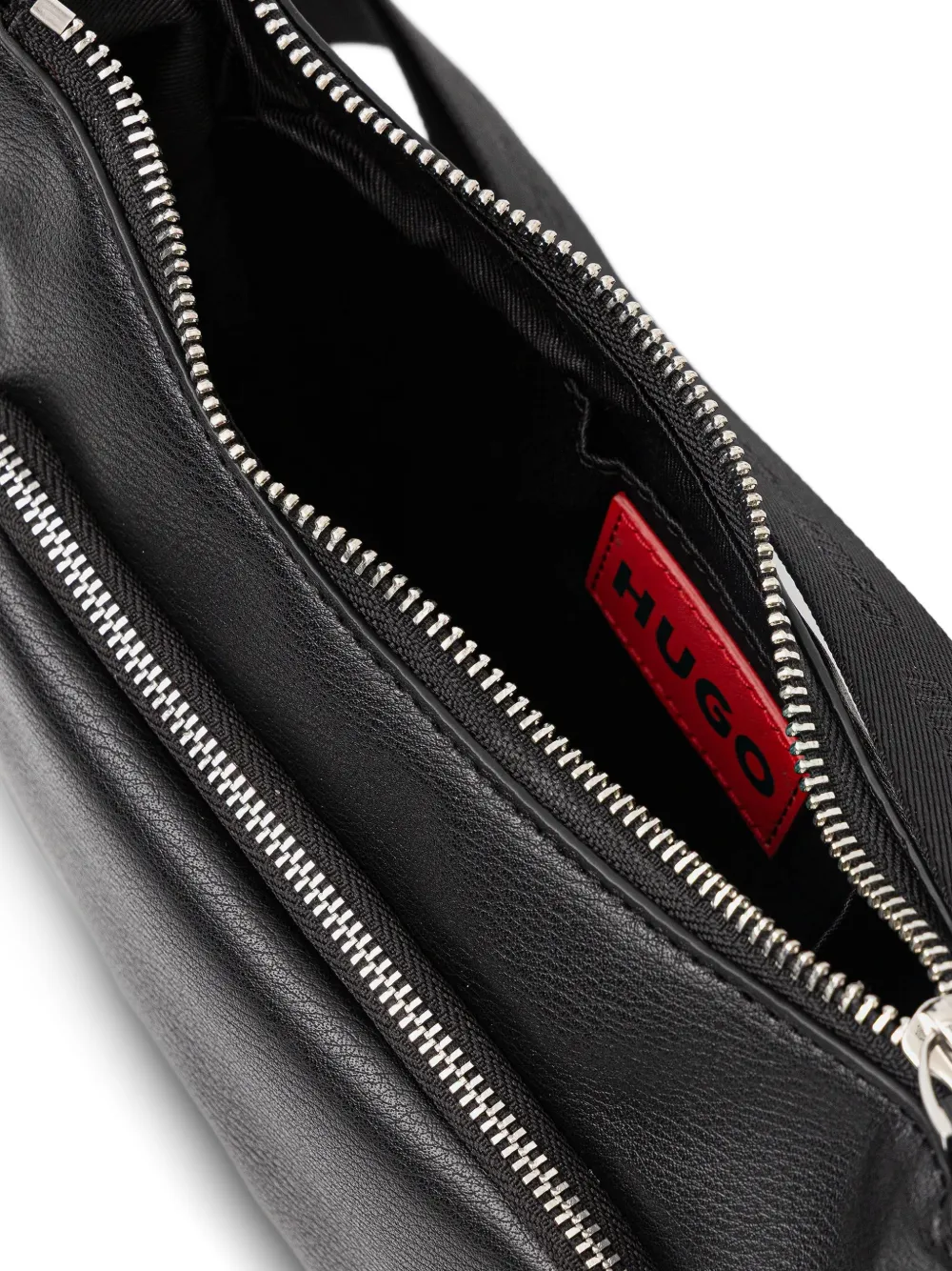 Hugo Boss Zip Pocket Satchel In Black