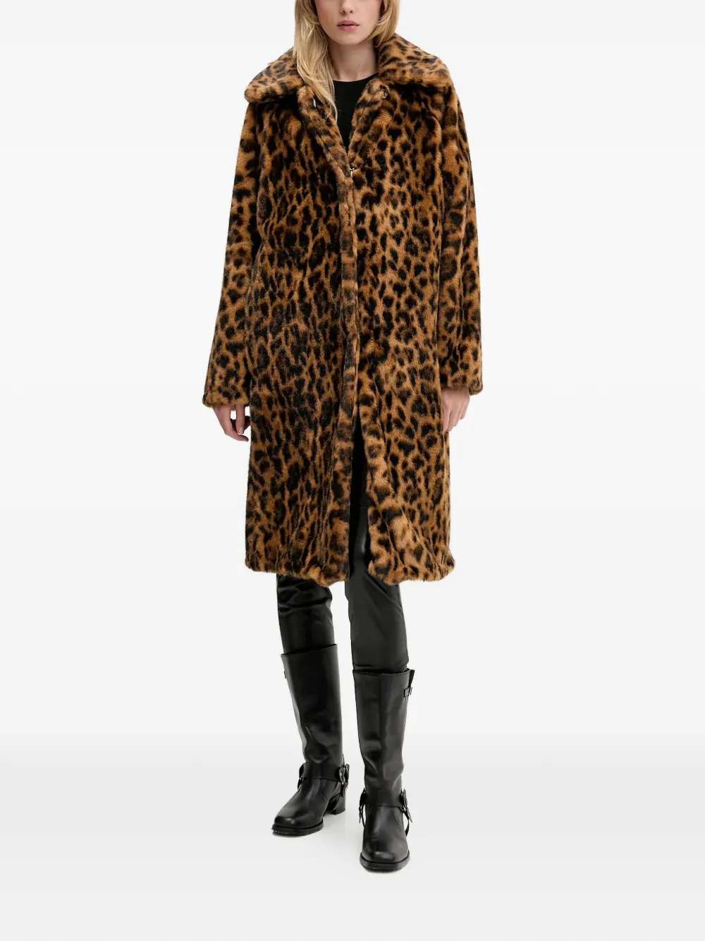HUGO abrigo texturizado con animal print | Abrigos de pelo artificial | Image 2