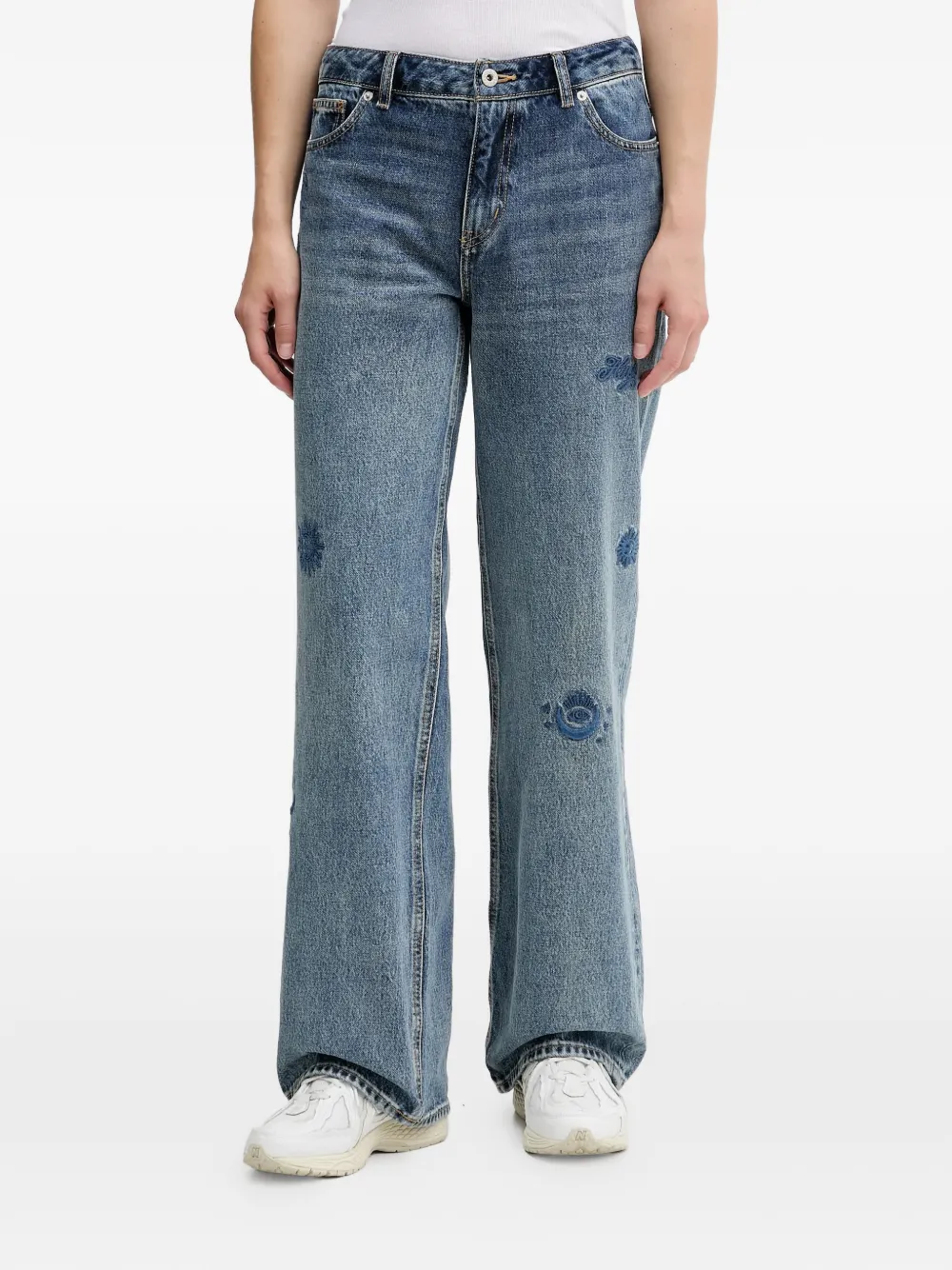 HUGO jeans con bordado floral | azul | Image 1