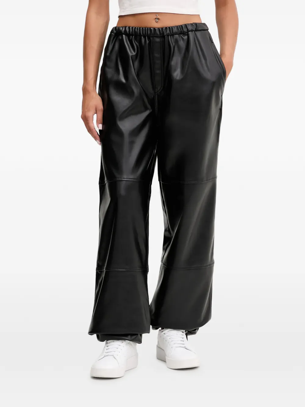 HUGO logo-embroidered trousers | Black | Image 1
