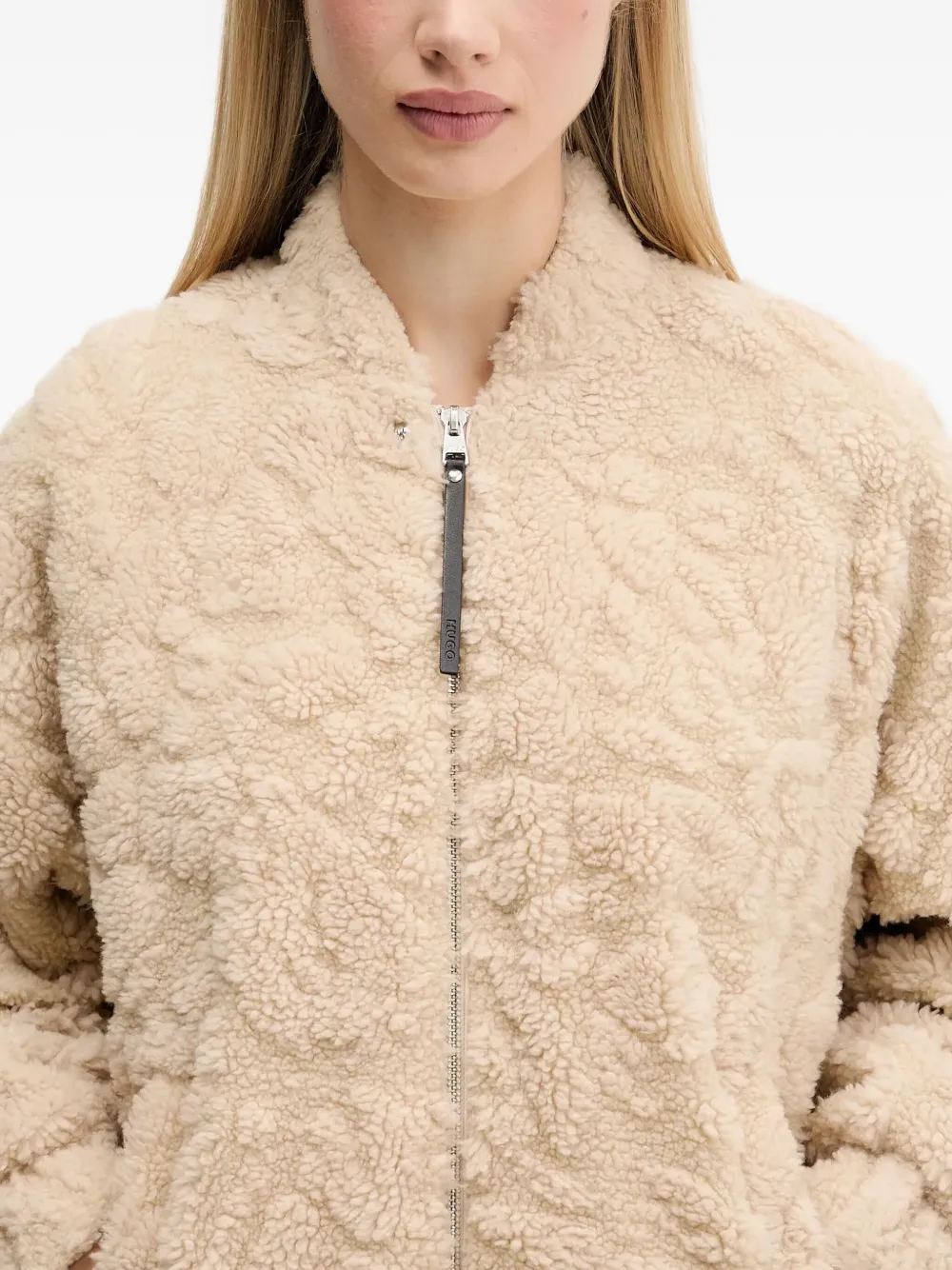 HUGO Jas met rits Bruin