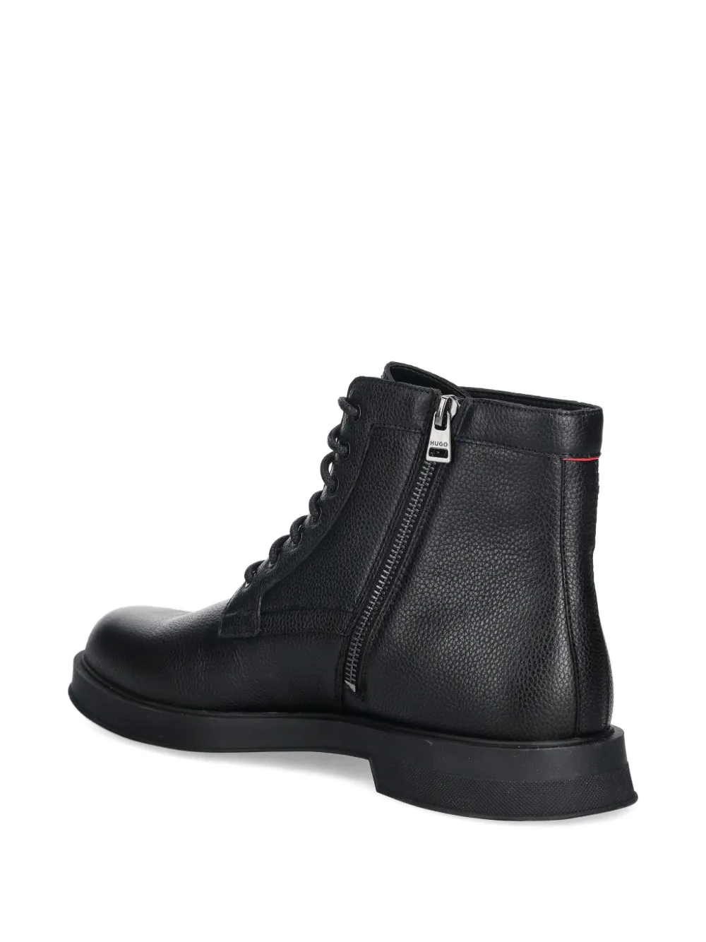 HUGO lace-up zip boots Zwart