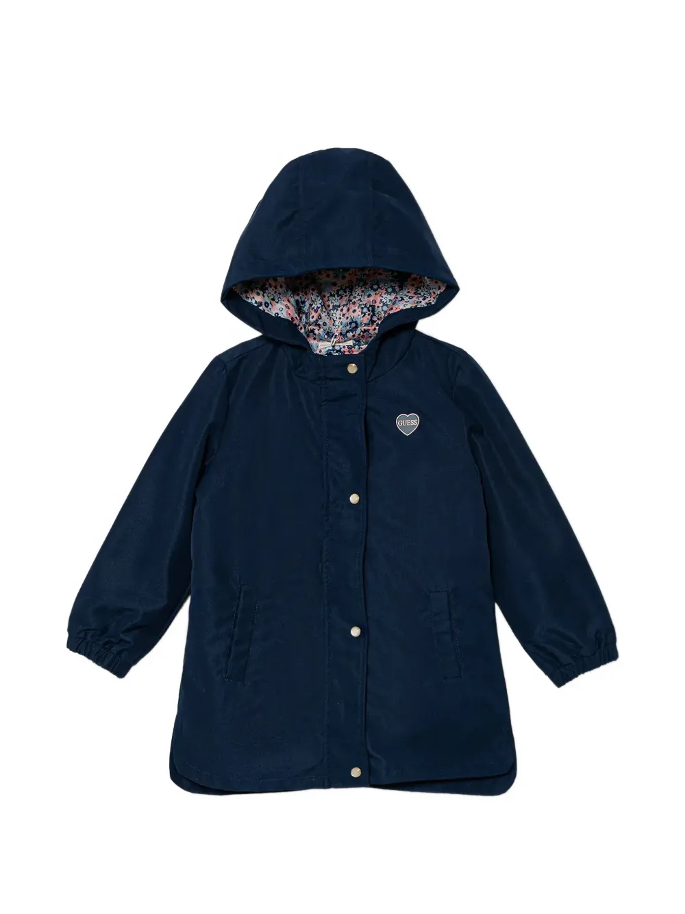 guess kids hooded logo jacket - Blu