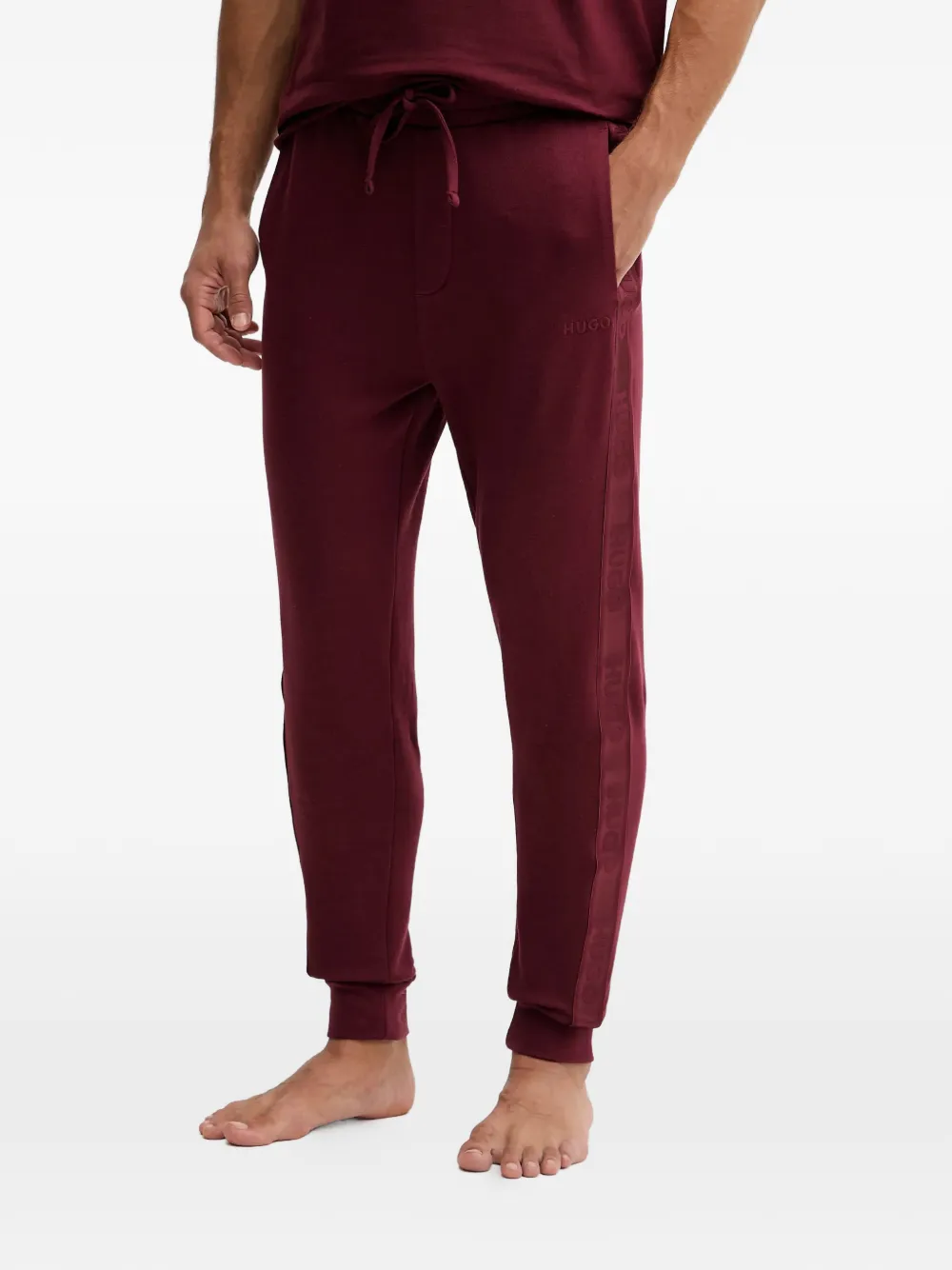 HUGO pantalon à détail de logo | rouge | Image 1