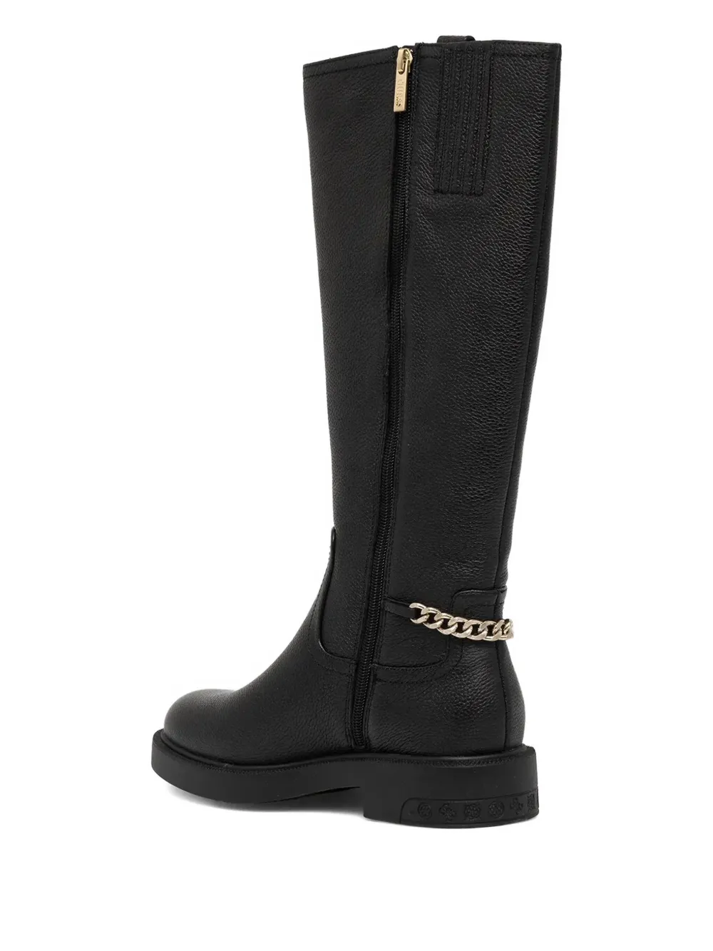 Guess Usa 35mm Fyonal Chain-detail Boots In Black