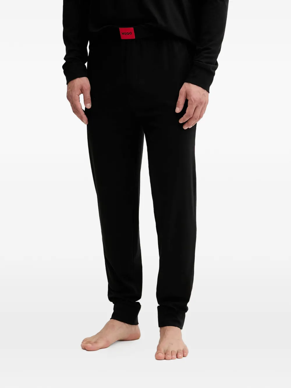 HUGO Nachtkleding met logopatch Zwart