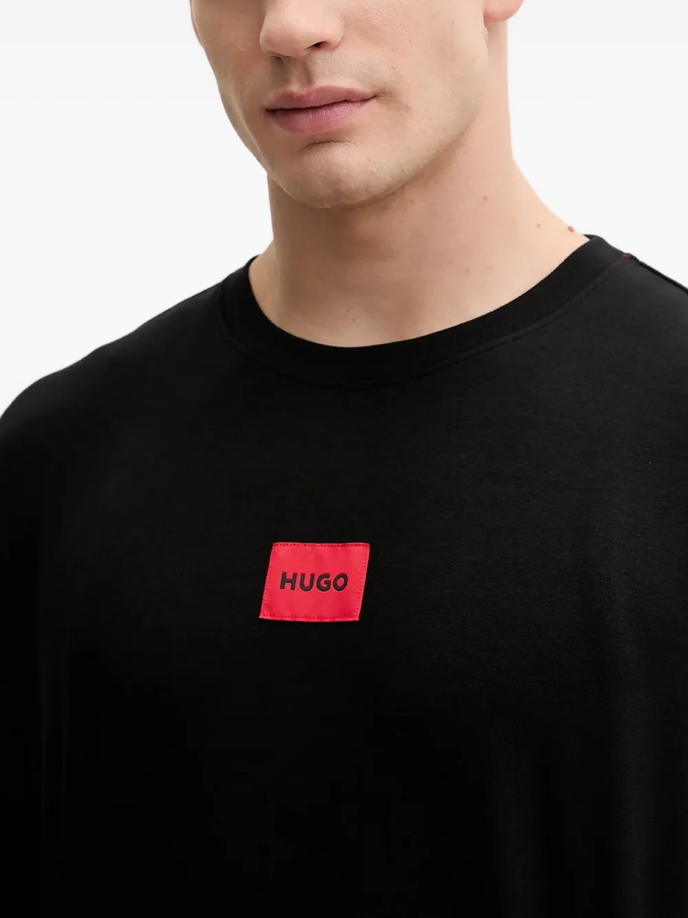 HUGO Nachtkleding met logopatch Zwart