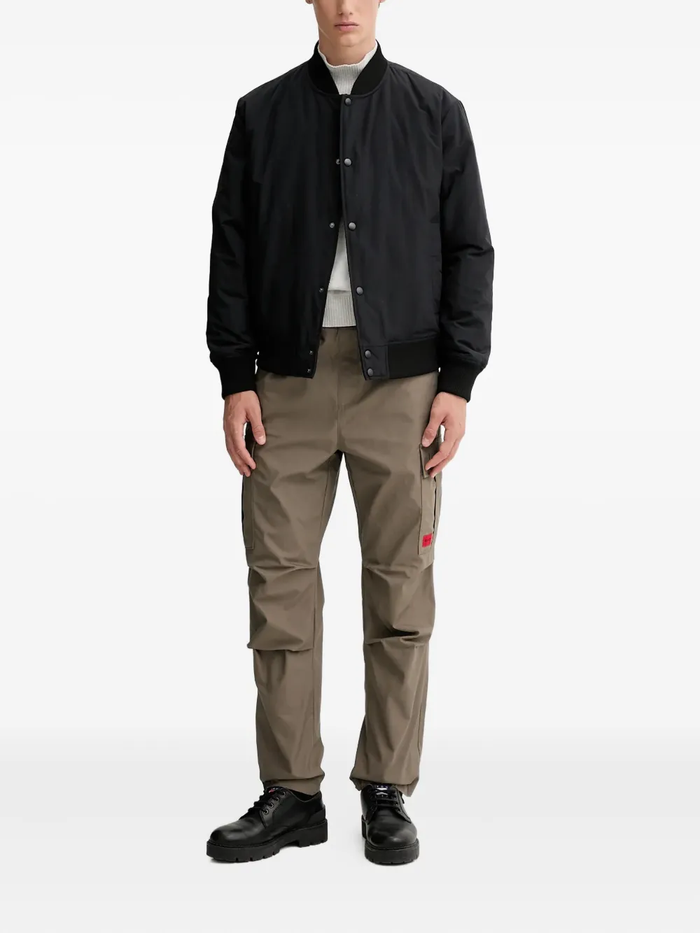 HUGO ribbed-trim graphic-print jacket | Bomber Jackets | Image 2