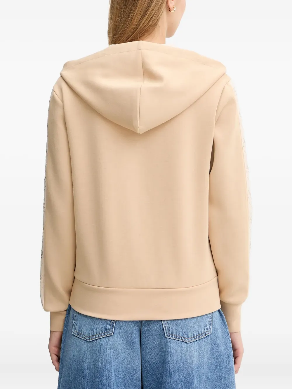 Guess Usa Zip Hoodie In Neutral