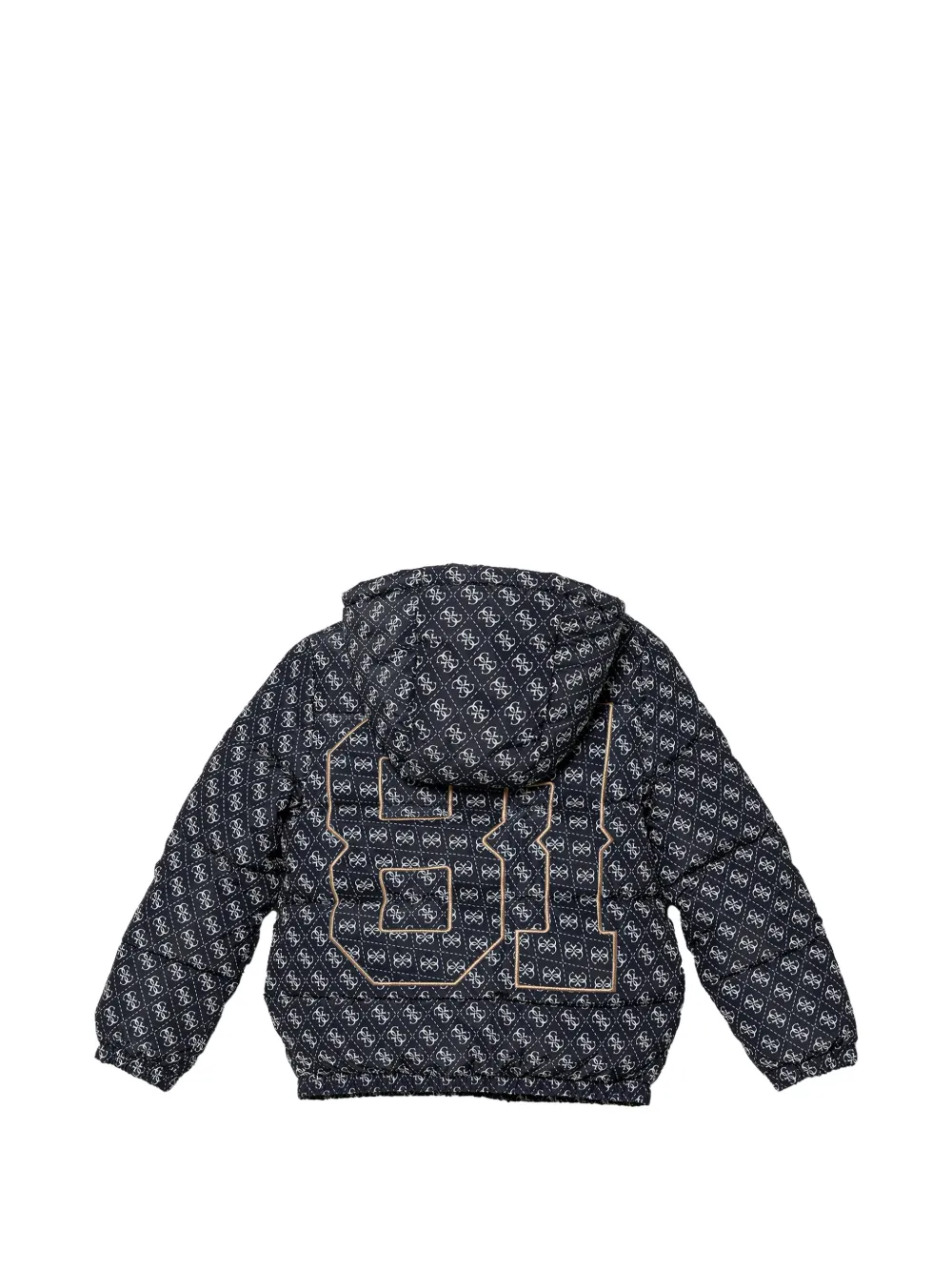  Guess Kids Monogram Hooded Jacket - Blue 