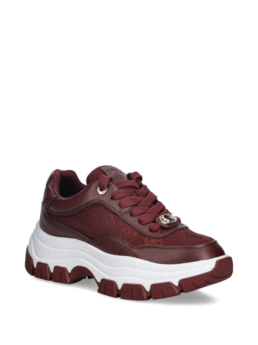 GUESS USA logo-plaque chunky-sole sneakers - Rood
