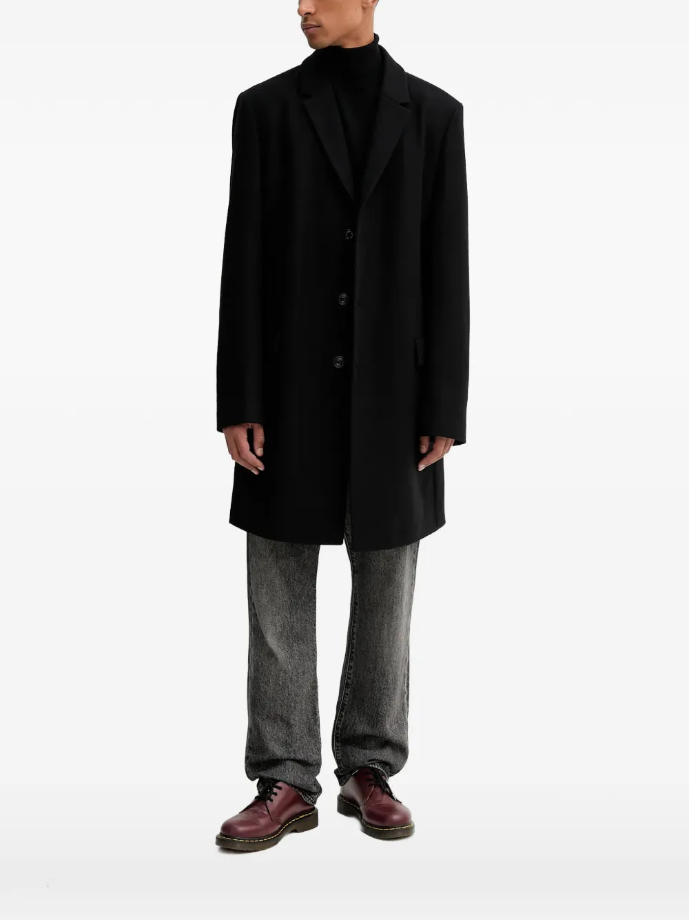 HUGO single-breasted coat | Black | Image 1