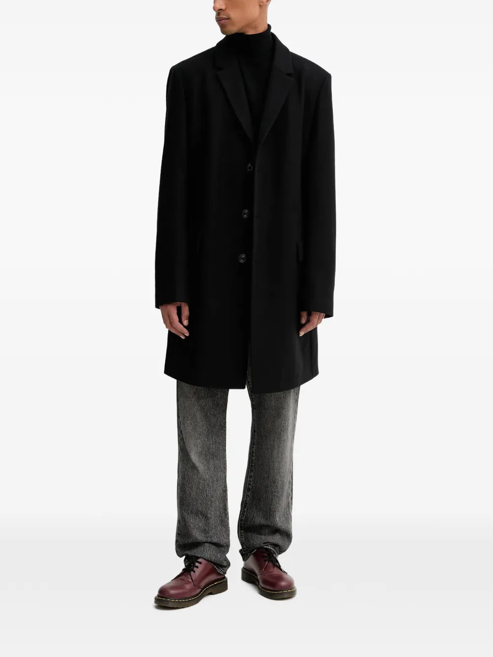 HUGO single-breasted coat | Black | Image 1