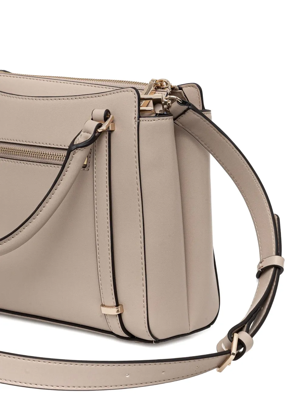 Guess Usa Charm-detail Crossbody Bag In Neutral
