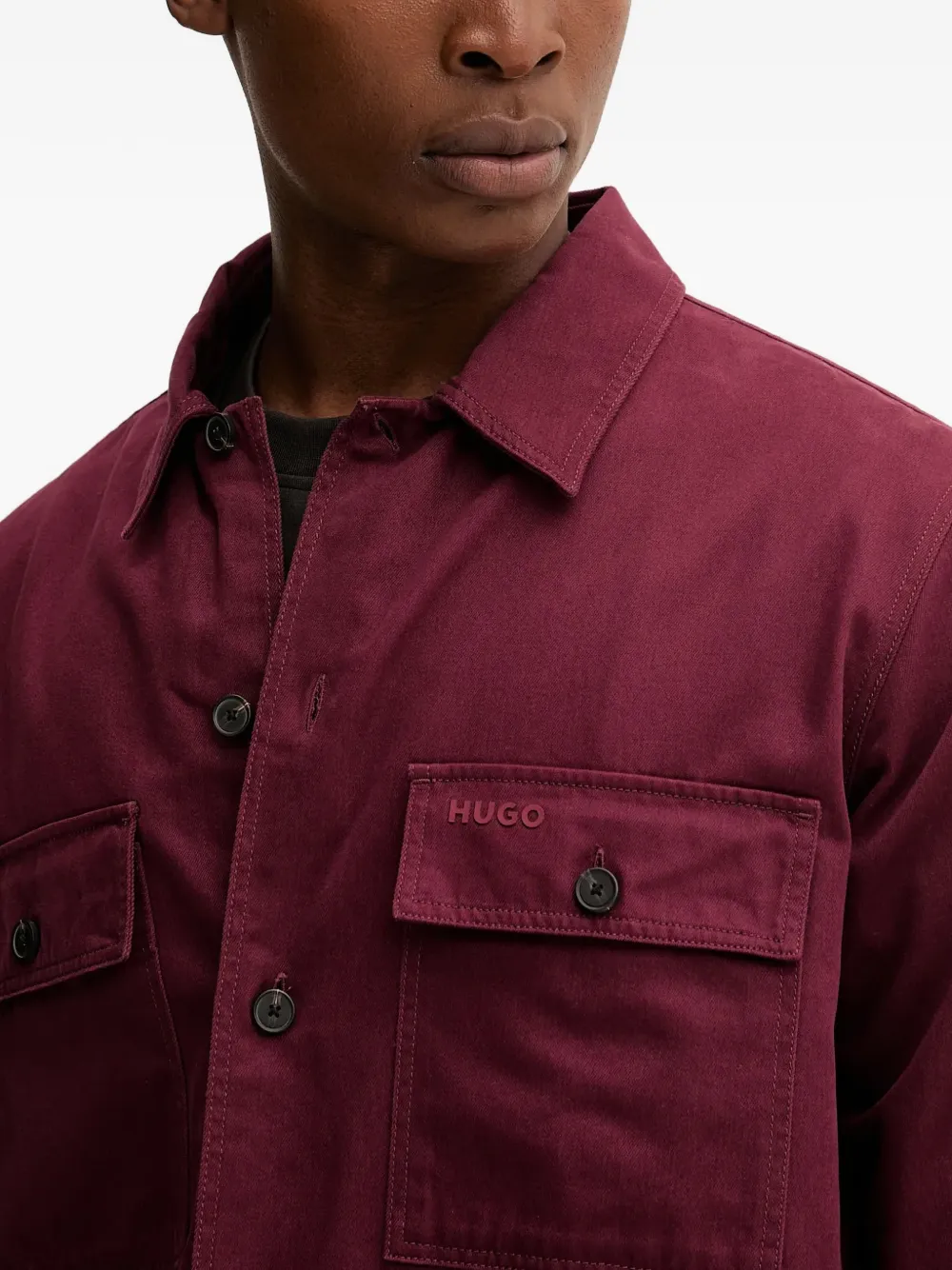 HUGO Overhemd met borstzak Rood
