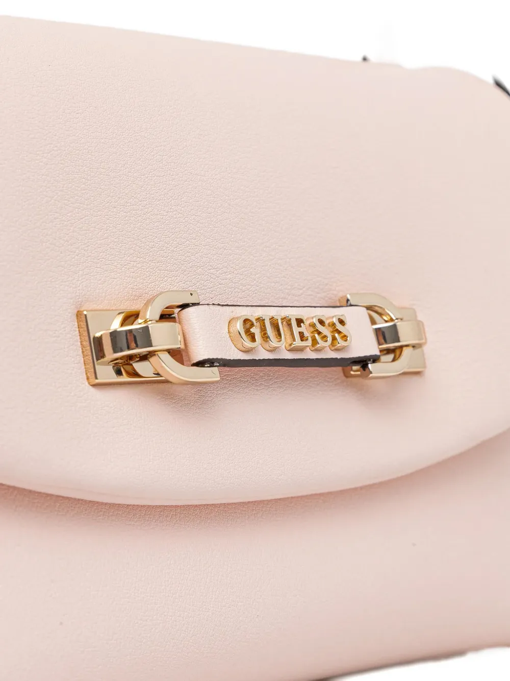Guess Usa Lefia Logo-plaque Shoulder Bag In Pink