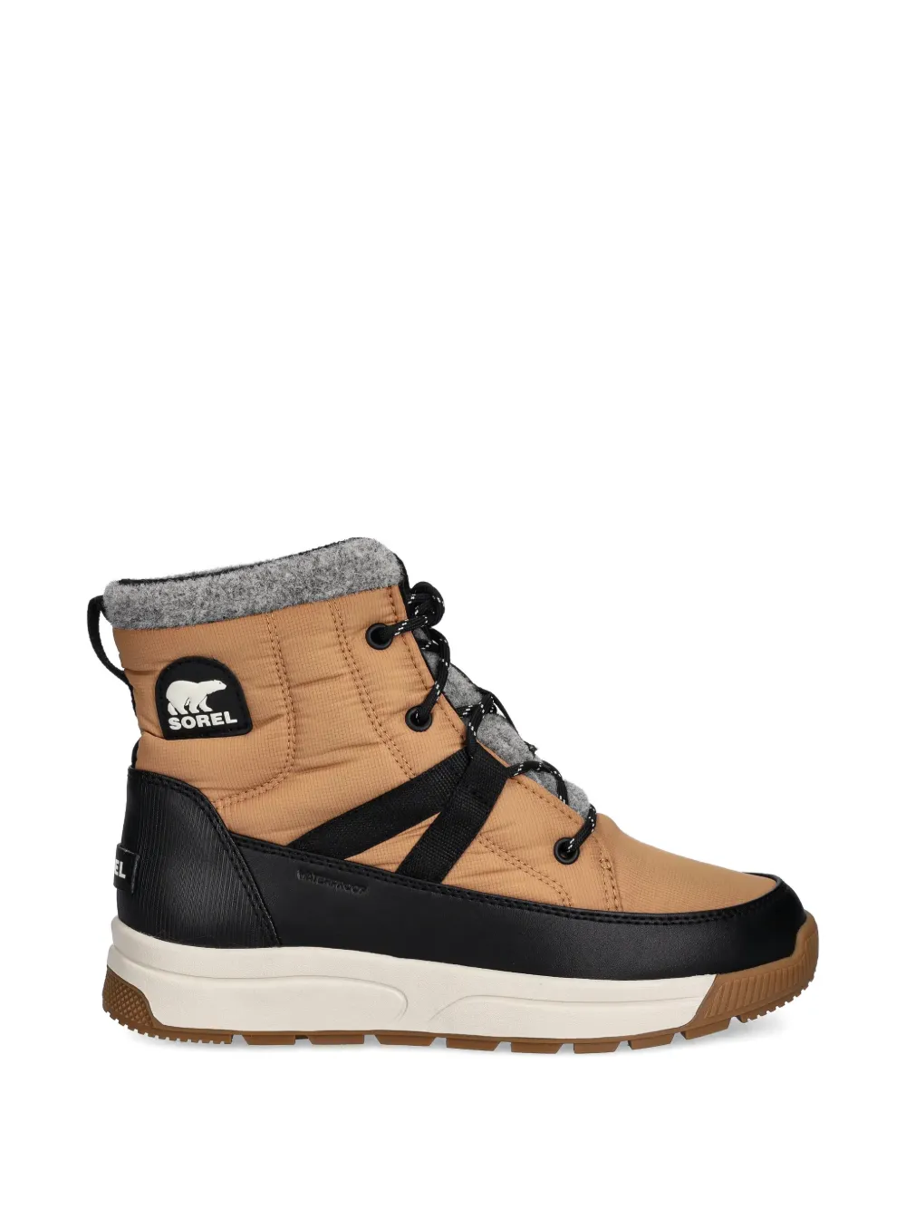 SOREL Whitney laarzen met vlakken en veters Beige