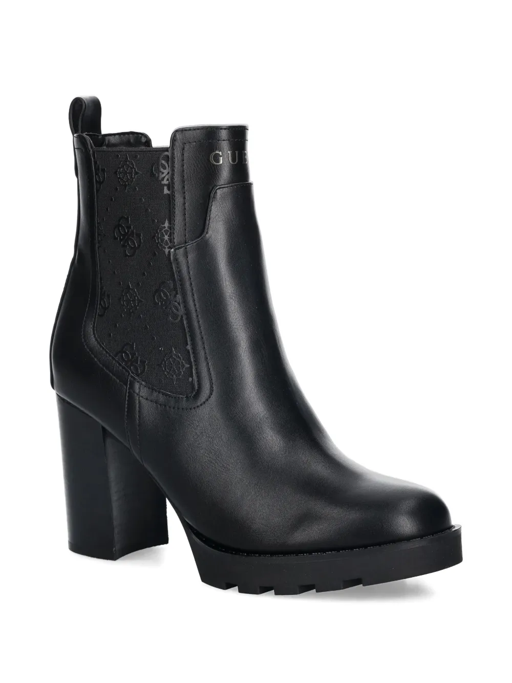 Guess Usa 90mm Nealle 4g Logo-detail Ankle Boot In Black