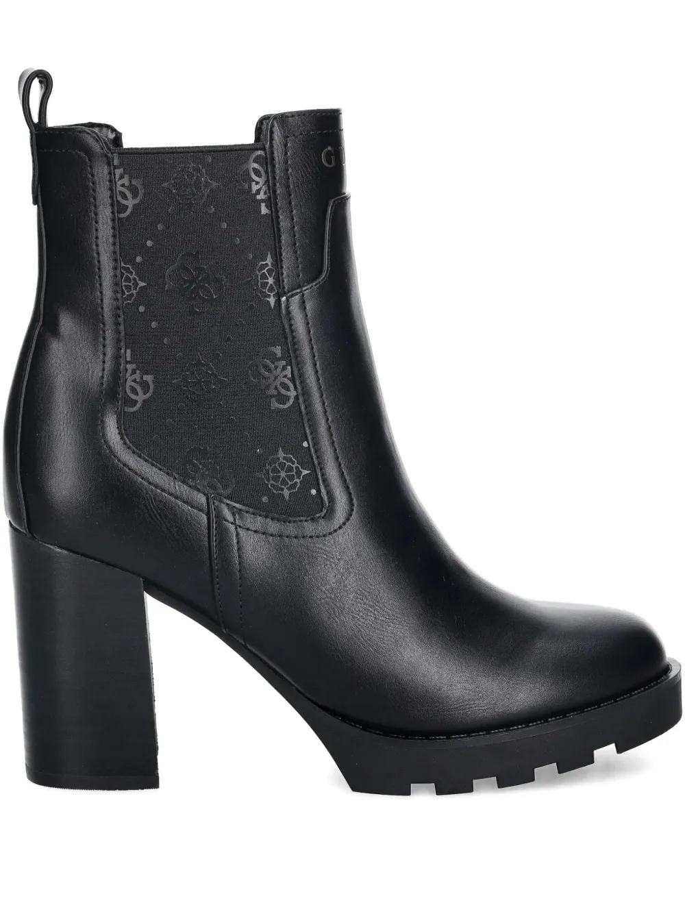 Guess Usa 90mm Nealle 4g Logo-detail Ankle Boot In Black
