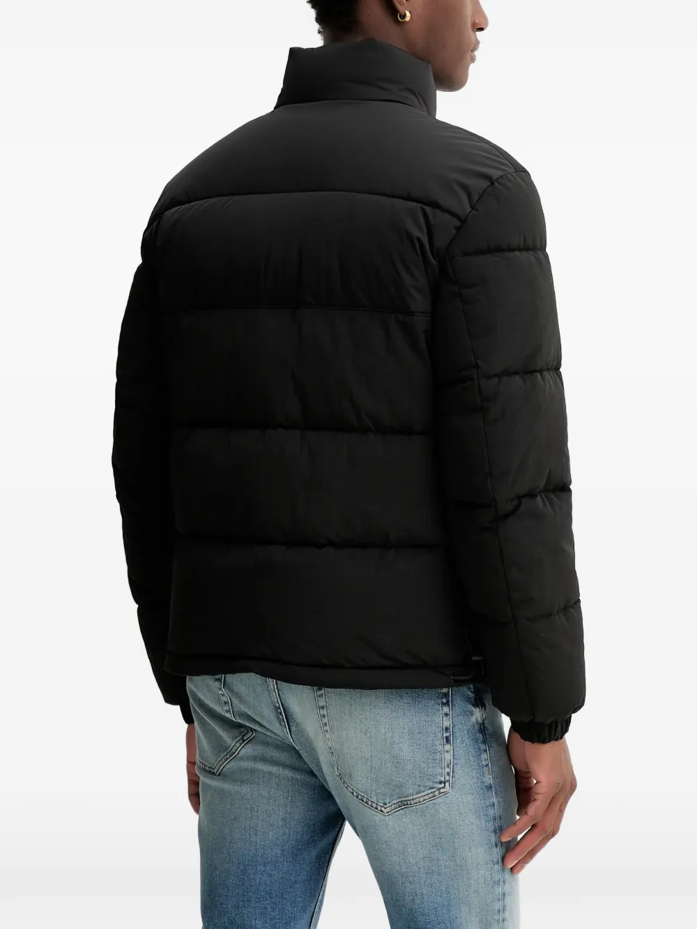 HUGO Gewatteerd jack Zwart