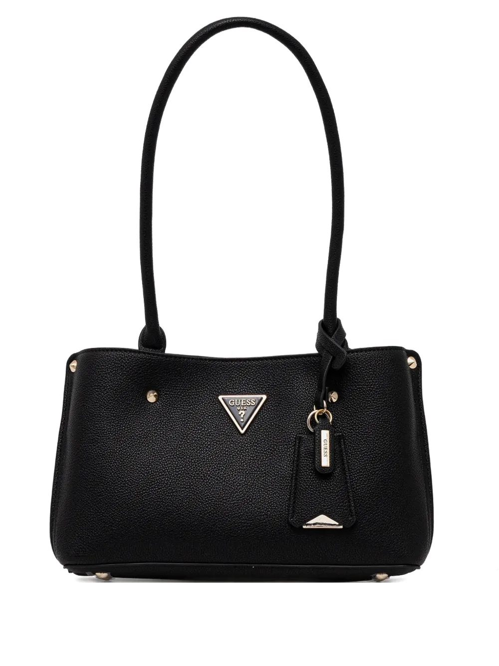 GUESS USA トライアングルロゴ ショルダーバッグ - ブラック