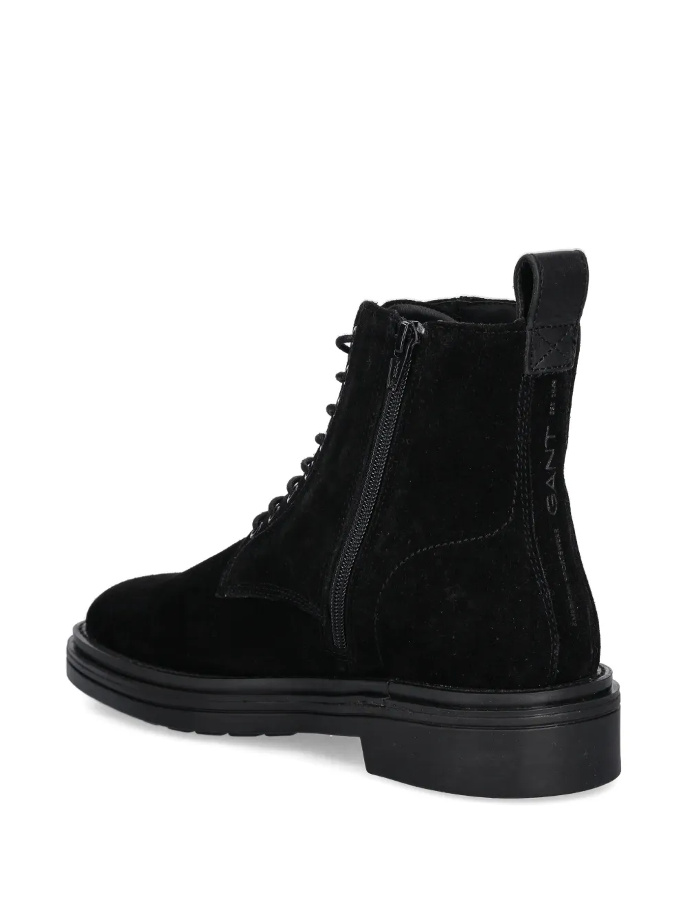 Gant Boggar veterlaarzen met rits Zwart