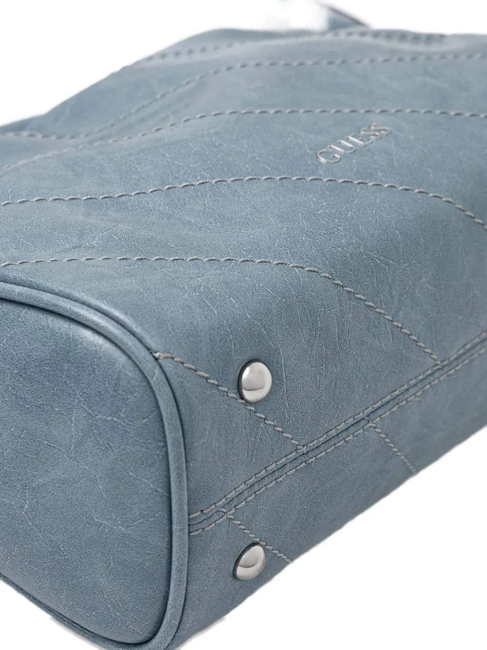 Guess Usa Small Amys Quilted-design Crossbody Bag In Blue