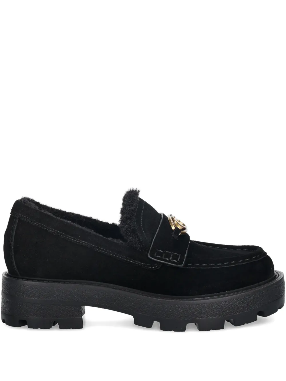 Guess Usa Logo Loafers In Black