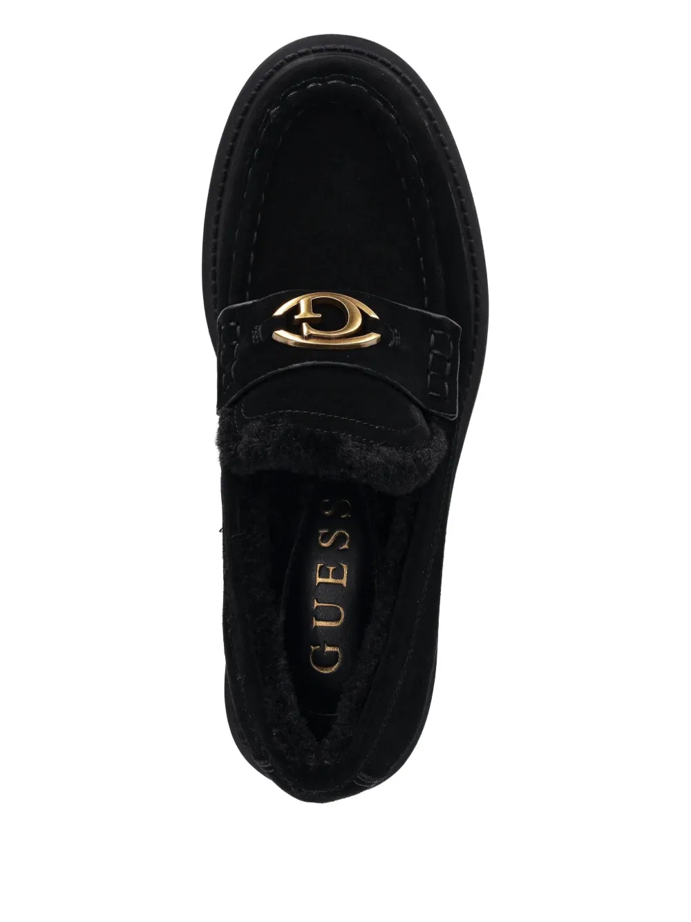 Guess Usa Logo Loafers In Black