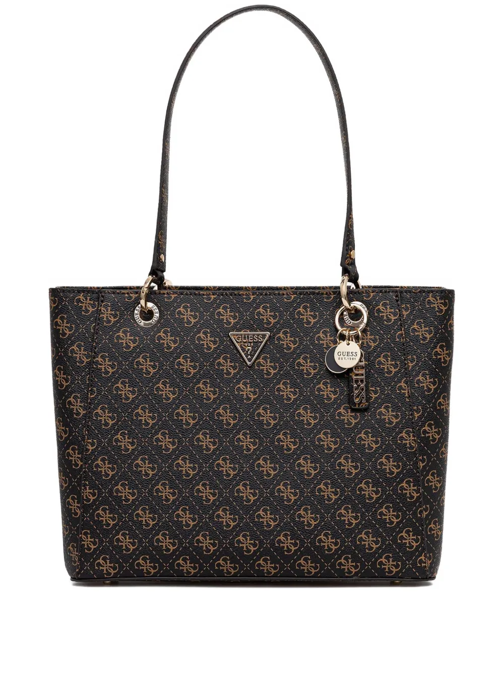 Guess Usa Noelle Logo-print Tote Bag In Black