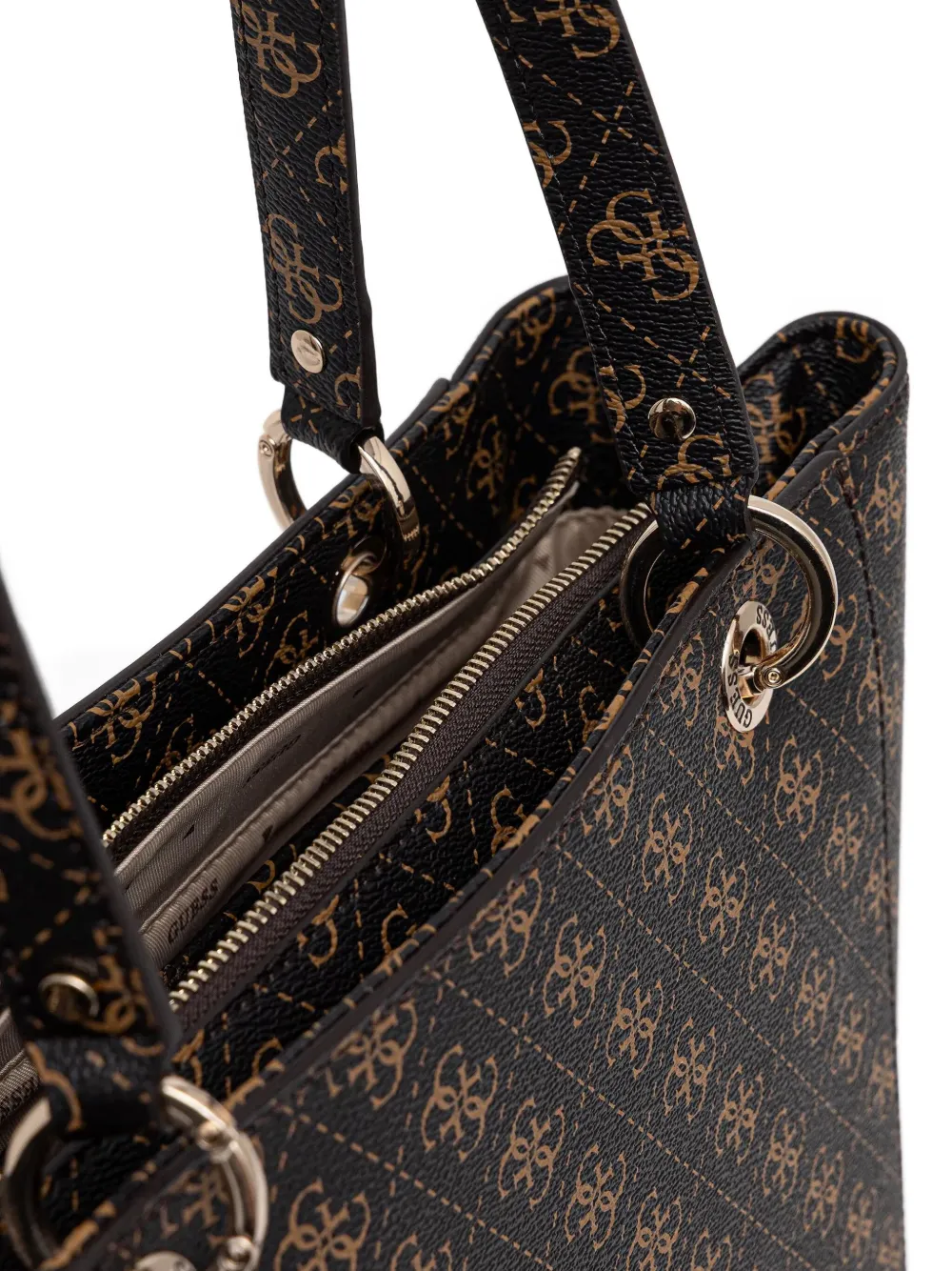 Guess Usa Noelle Logo-print Tote Bag In Black