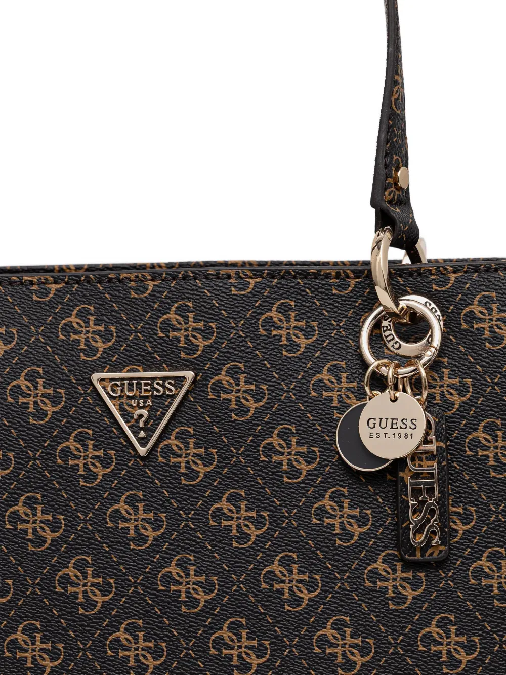 Guess Usa Noelle Logo-print Tote Bag In Black