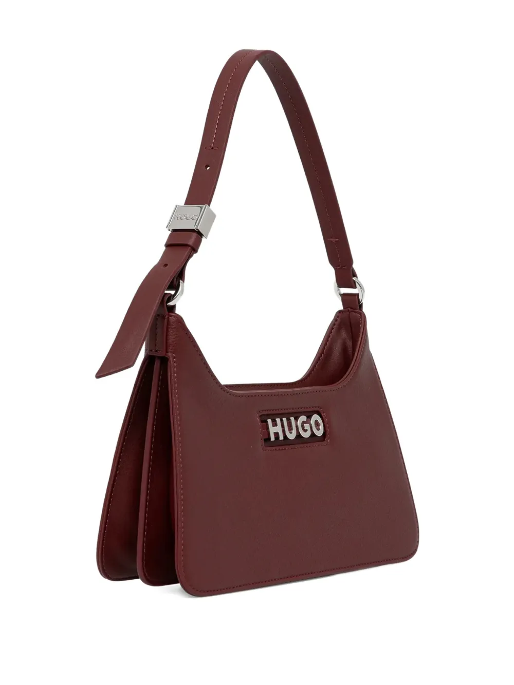 HUGO logo-plaque shoulder bag - Rood