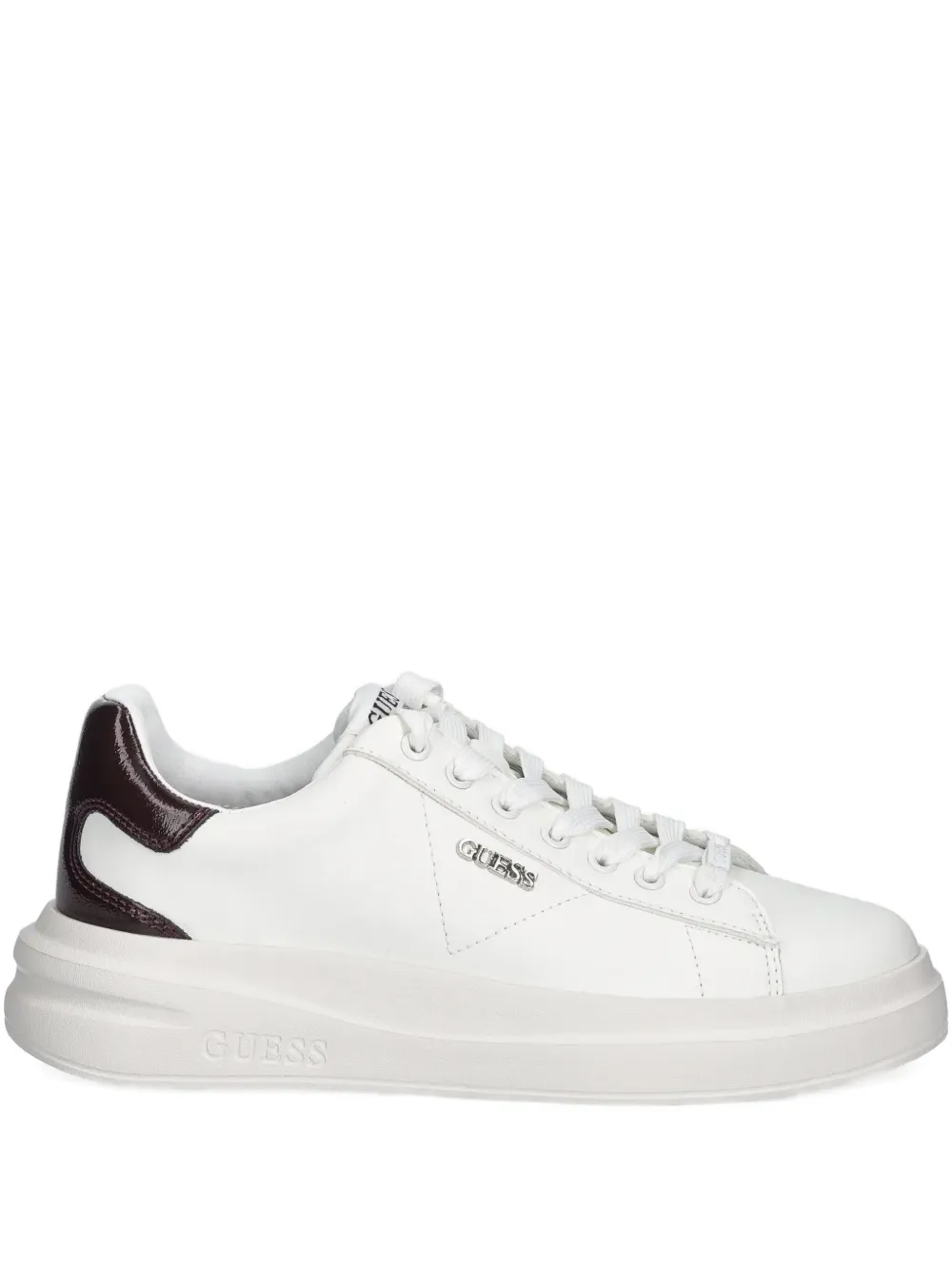 Guess Usa Elbina Lace-up Sneakers In White